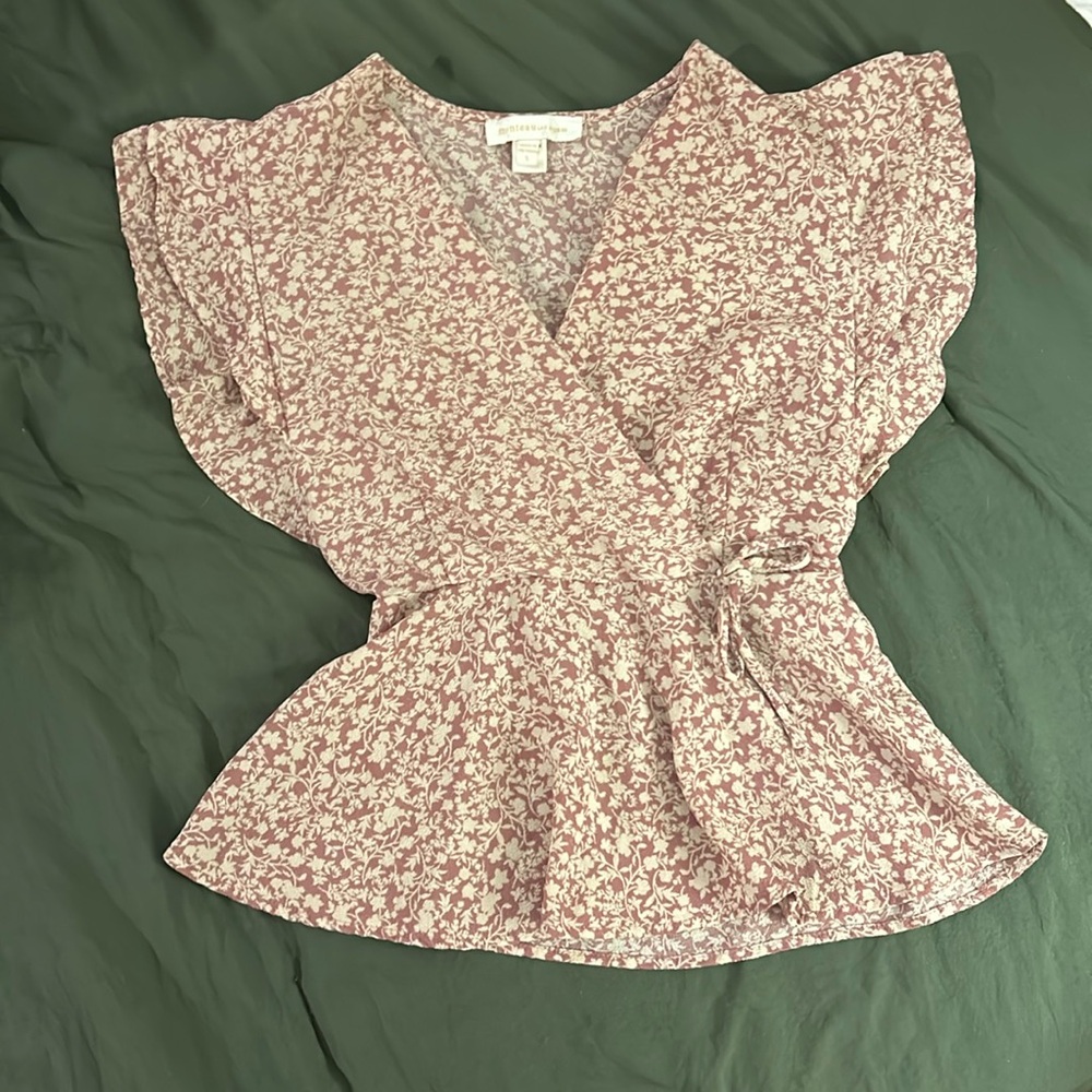 Floral Print Peplum Top